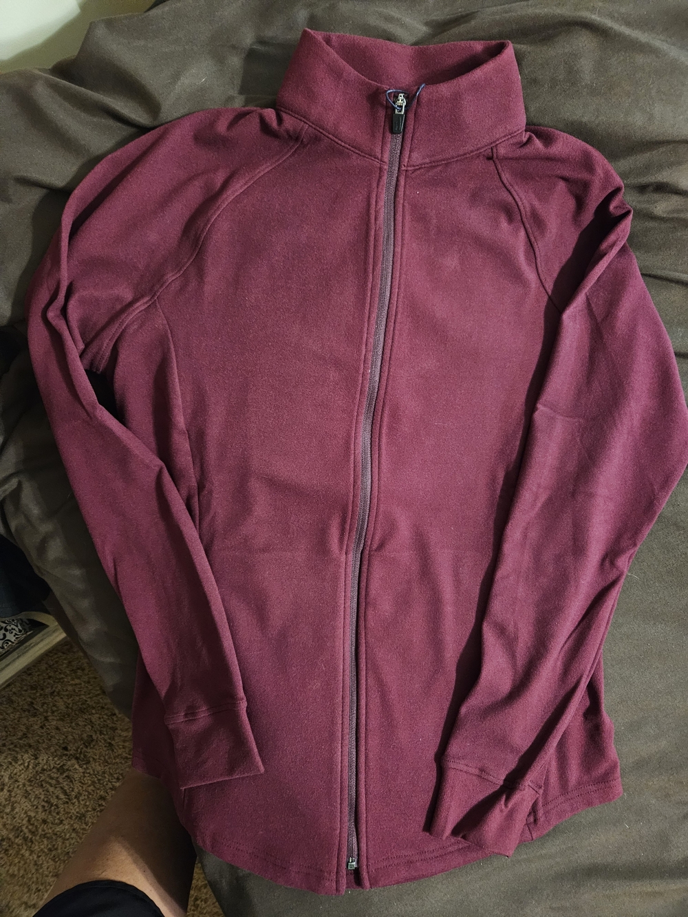 johnnie-O Women's Full-Zip Utility Jacket in Burgundy